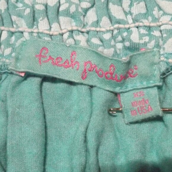 FRESH PRODUCE Summer Dress, XS, Aqua Blue, Straps, Smocked Back, Asym hem - Picture 10 of 12